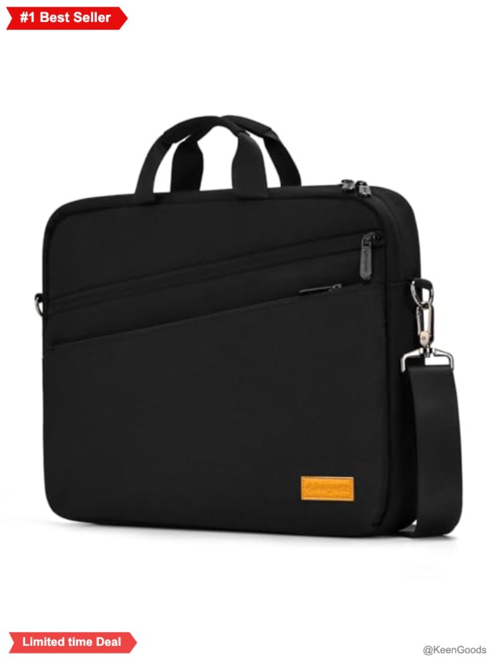 16" Laptop Shoulder Bag Waterproof Padded Lightweight Crossbody